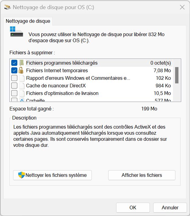 nettoyage de disque dur