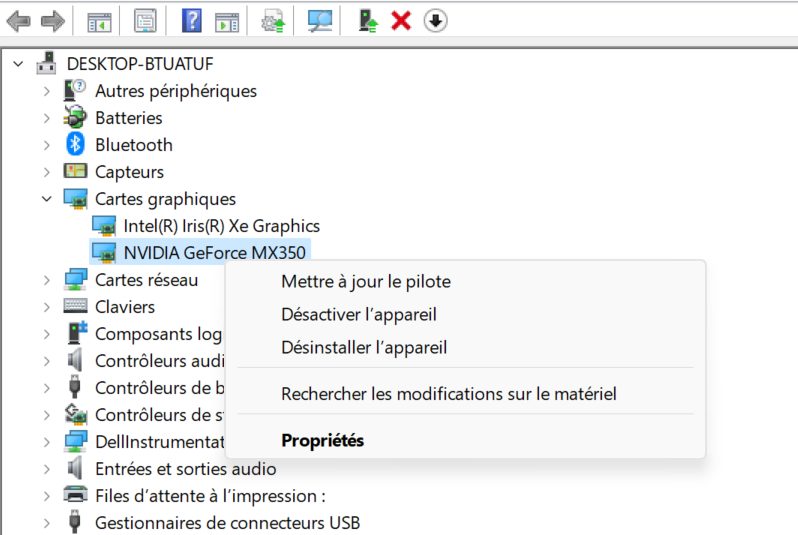 mettre à jour pilote carte graphique windows 11