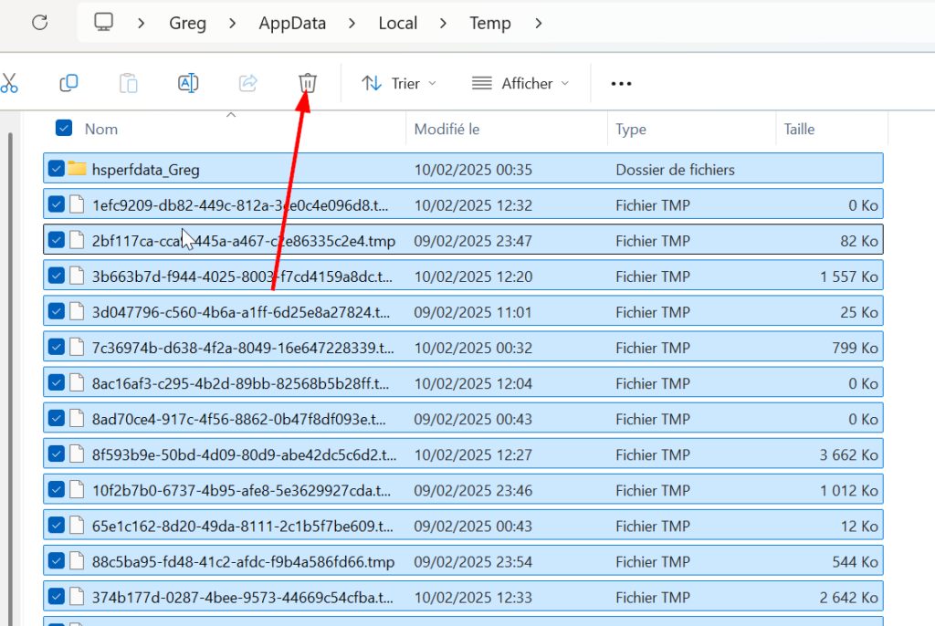 supprimer les fichiers temporaires dans windows 11