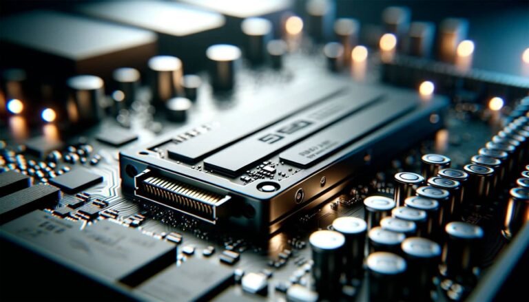 un disque dur ssd sur une carte mère