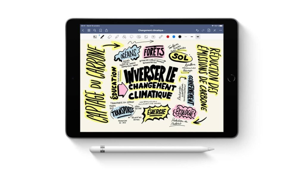 Comment choisir le bon Apple Pencil pour votre iPad ? 4 un iPad avec en dessous un style Apple 1ère génération