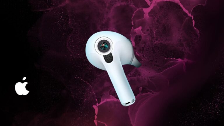 un prototype d'airpod 3 avec une caméra intégrée