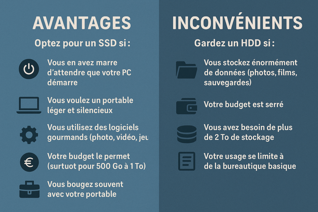 SSD ou disque dur classique : quelle est la différence pour votre ordinateur ? 3 avantages et inconvénients du disque SSD
